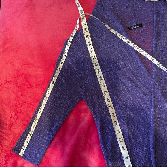 Seduction Purple Cardigan Shrug Size Small - Picture 13 of 13
